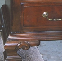 Closeup of Repaired Dresser Foot