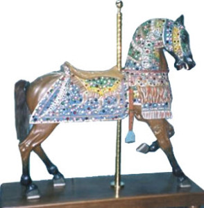 Repaired carousel horse